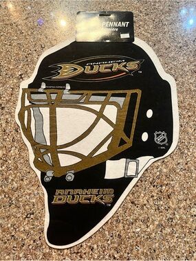 Anaheim Ducks Black & Gold Helmet Wall Decor - Official NHL Pennant